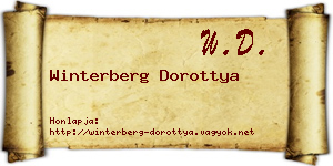 Winterberg Dorottya névjegykártya